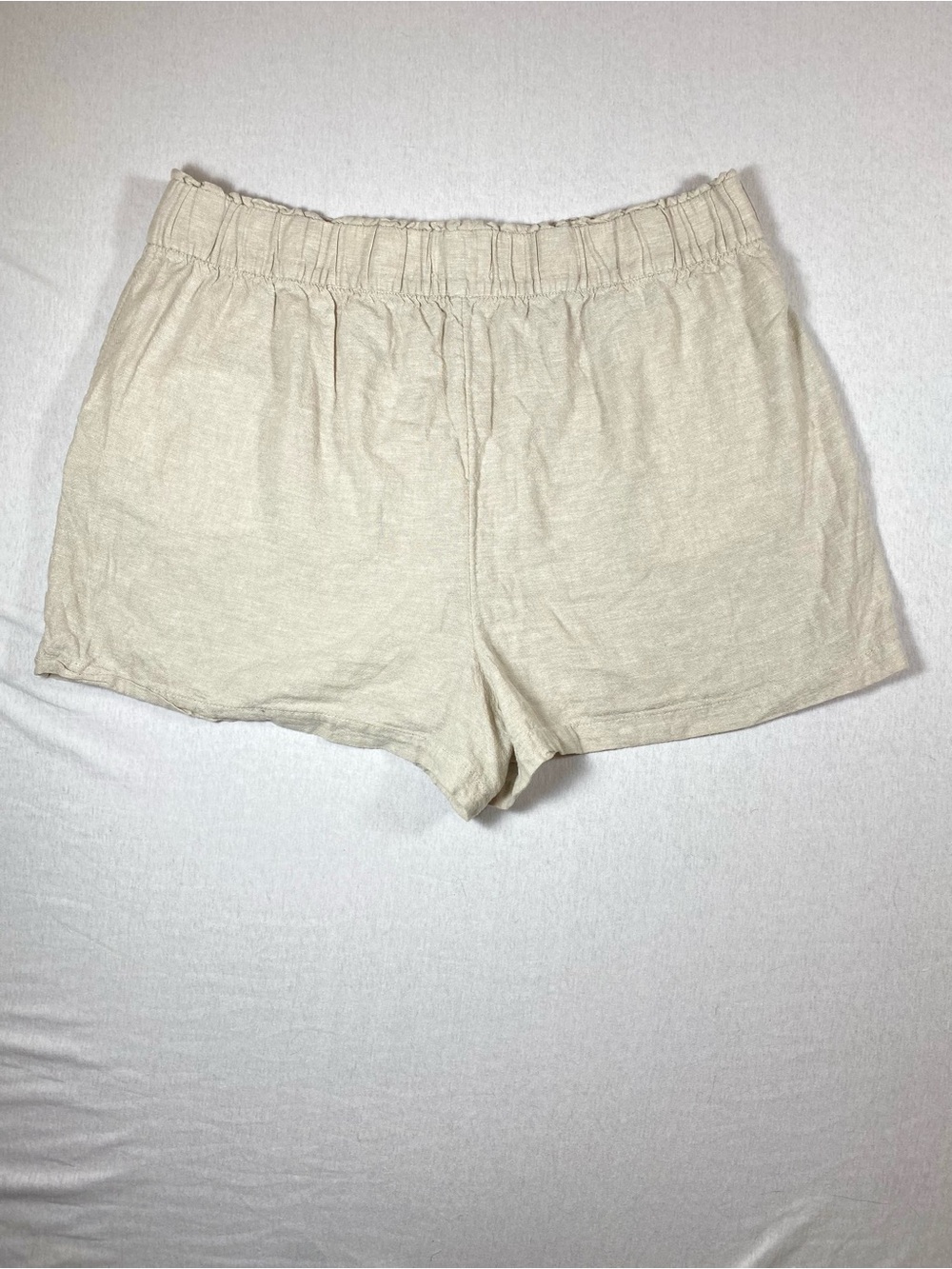 Sonoma Goods For Life Linen Rayon Pull-On Shorts Bundle XXL Beige Black Pockets - Picture 5 of 9